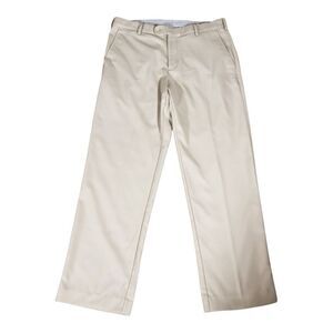 Peter Millar Crown Sport Durham Beige High Drape Performance Pants Size 34/30